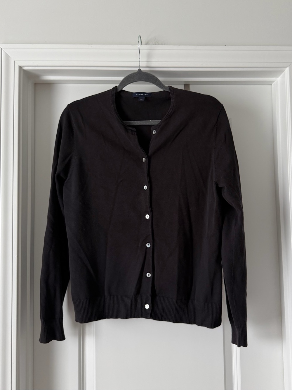 Lands End Black Cardigan